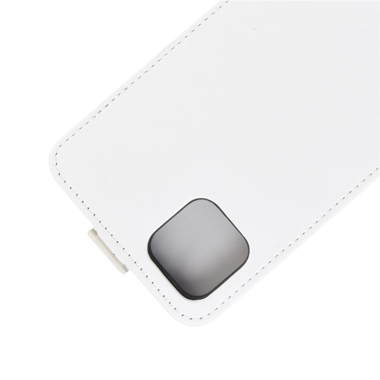 Funda Protectora De Piel De Tirón Vertical Estilo Caballo Loco Para Google Pixel 4 XL - Blanco-2