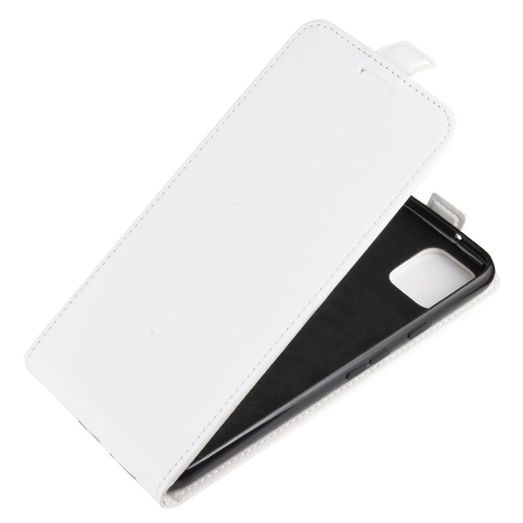 Funda Protectora De Piel De Tirón Vertical Estilo Caballo Loco Para Google Pixel 4 XL - Blanco-3
