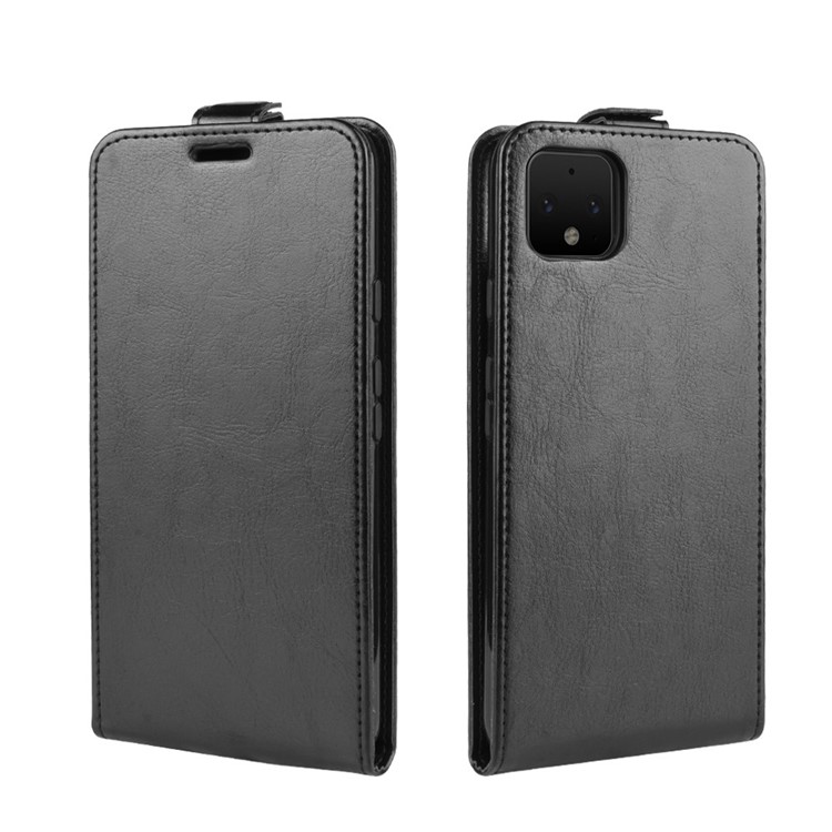 Vertical Flip Crazy Horse Style Leather Phone Shell for Google Pixel 4 - Black-4