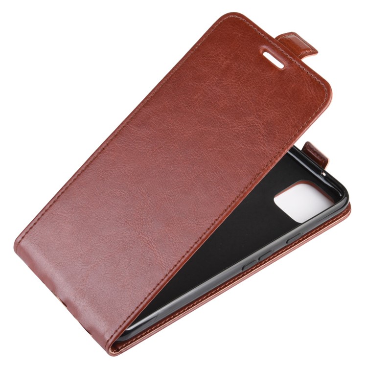 Vertical Flip Crazy Horse Style Leather Phone Shell for Google Pixel 4 - Brown-3