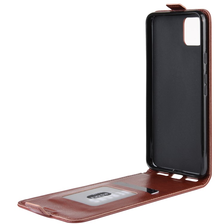 Vertical Flip Crazy Horse Style Leather Phone Shell for Google Pixel 4 - Brown-9