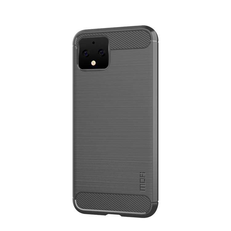 MOFI Carbon Fiber Texture Brushed TPU Case for Google Pixel 4 - Grey