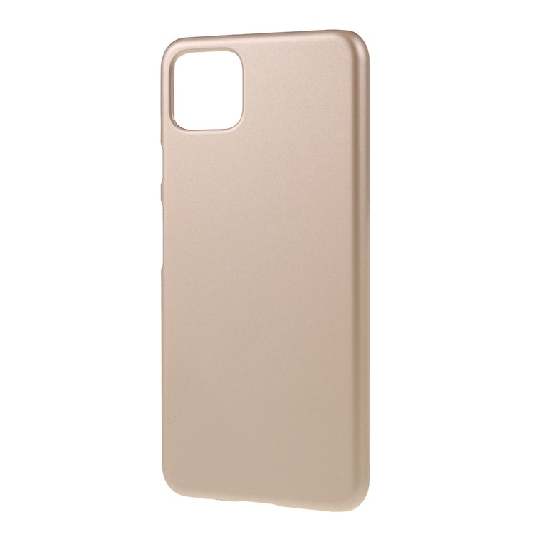 Gummierte Harte PC-Rückentasche Für Google Pixel 4 XL - Gold-2