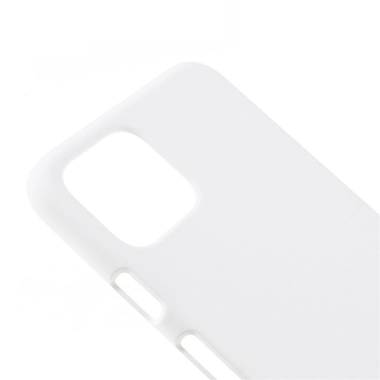 Rubberized PC Cell Phone Hard Case for Google Pixel 4 - White-5