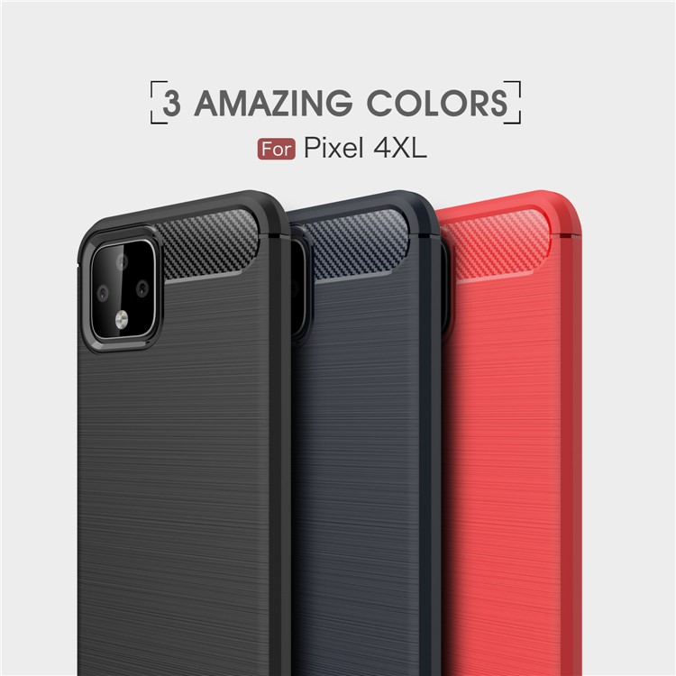 Carbon Fibre Brushed TPU Case for Google Pixel 4 XL - Black-10