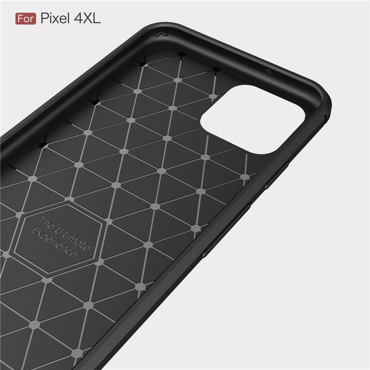 Carbon Fibre Brushed TPU Case for Google Pixel 4 XL - Black-6