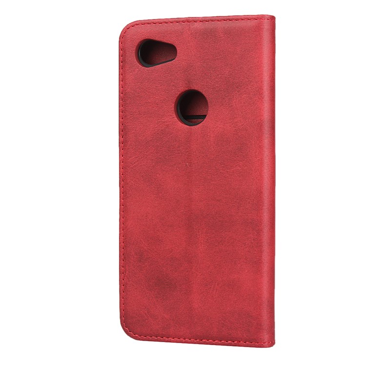 Auto-absorbed Wallet Leather Protection Phone Cover for Google Pixel 3a XL - Red-3