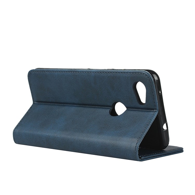 Auto-absorbed Wallet Leather Protection Phone Cover for Google Pixel 3a XL - Blue-5