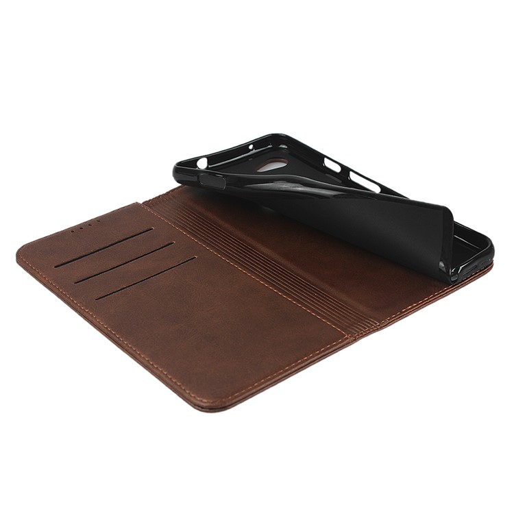 Auto-absorbed Wallet Leather Protection Phone Cover for Google Pixel 3a XL - Coffee-6