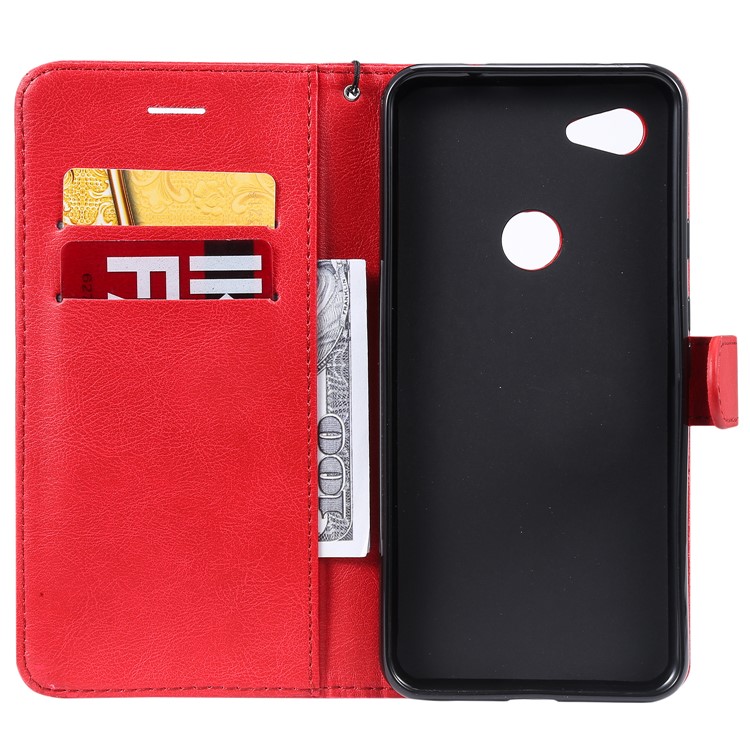 Magnetic Leather Stand Case for Google Pixel 3a XL - Red-4
