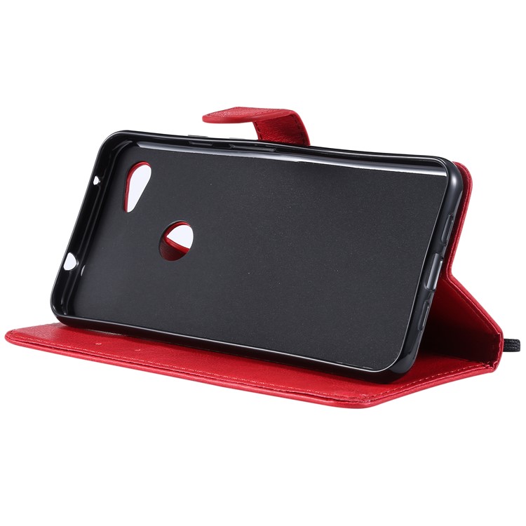 Magnetic Leather Stand Case for Google Pixel 3a XL - Red-7