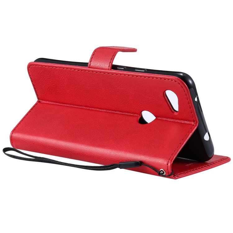 Magnetic Leather Stand Case for Google Pixel 3a XL - Red-8