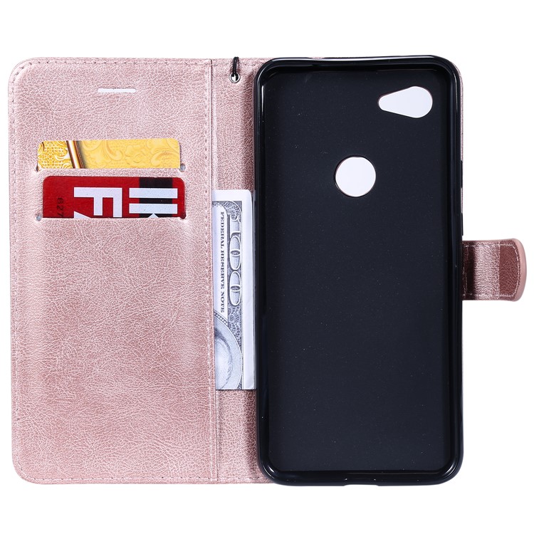 Magnetic Leather Stand Case for Google Pixel 3a XL - Rose Gold-4