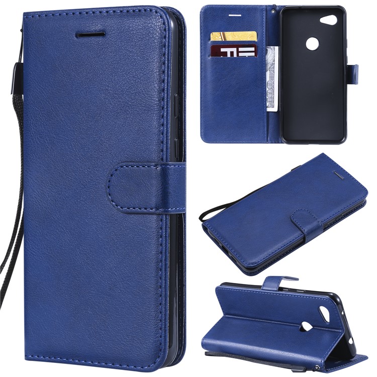 Magnetic Leather Stand Case for Google Pixel 3a XL - Blue-1