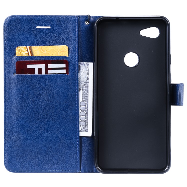 Magnetic Leather Stand Case for Google Pixel 3a XL - Blue-4