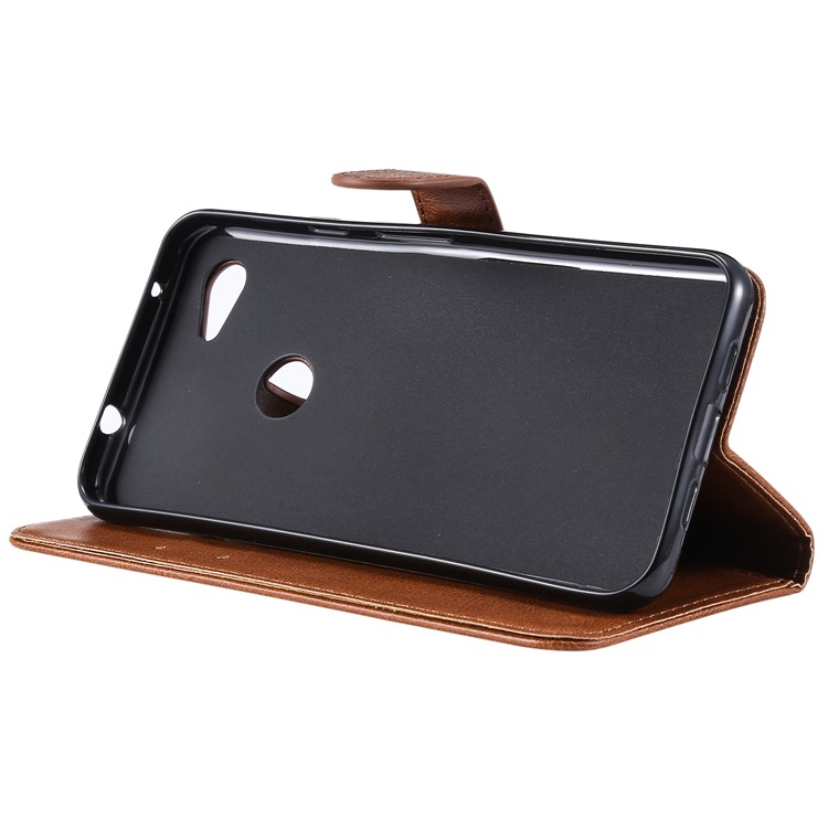 Magnetic Leather Stand Case for Google Pixel 3a XL - Brown-7