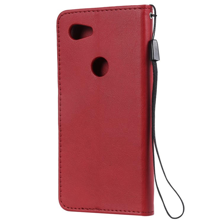 Wallet Leather Cell Phone Case for Google Pixel 3a - Red-3