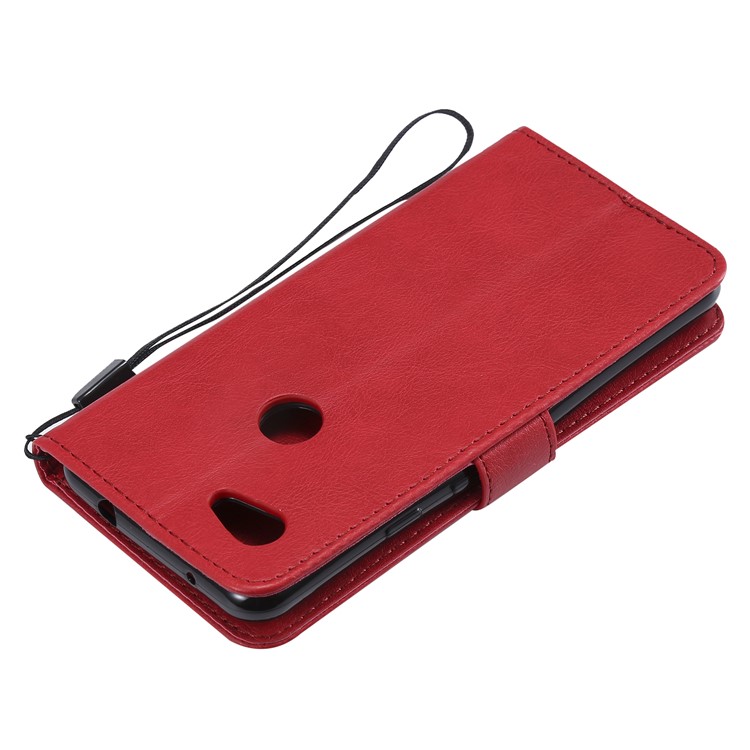 Wallet Leather Cell Phone Case for Google Pixel 3a - Red-8