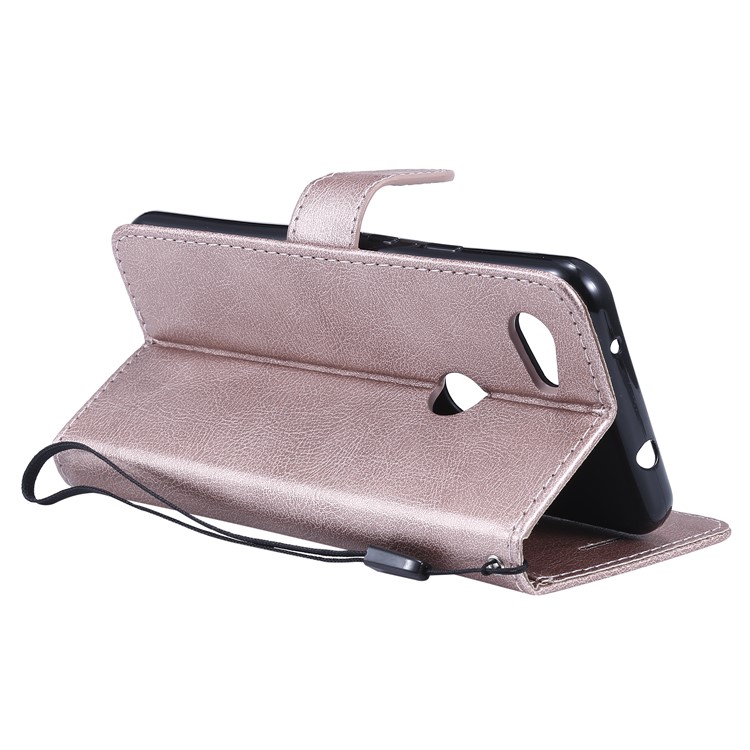 Wallet Leather Cell Phone Case for Google Pixel 3a - Rose Gold-5