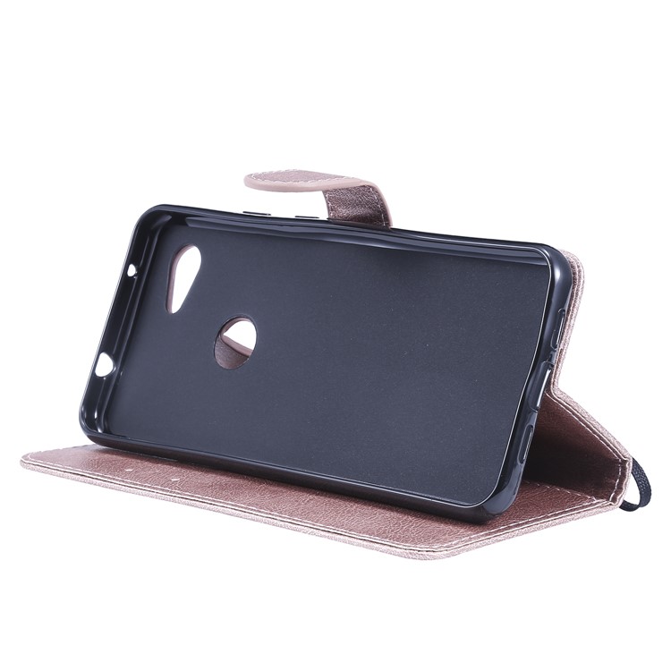 Wallet Leather Cell Phone Case for Google Pixel 3a - Rose Gold-6