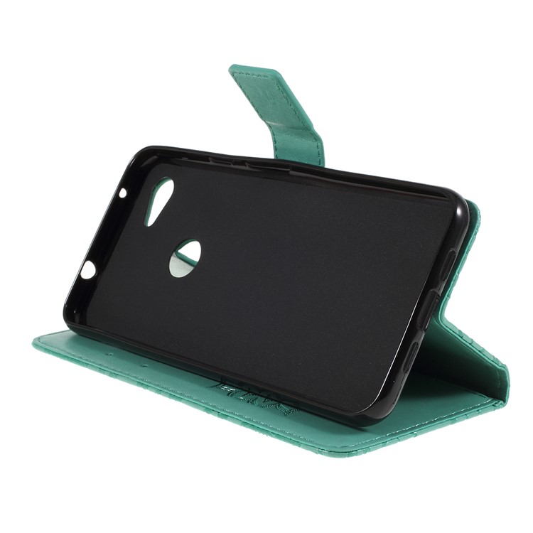 Funda De Cuero Con Estampado De Girasol Para Google Pixel 3a XL - Cian-2