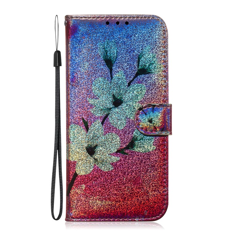 Musterdruck Magnetleder Brieftasche Für Google Pixel 4 XL - Blumen-2