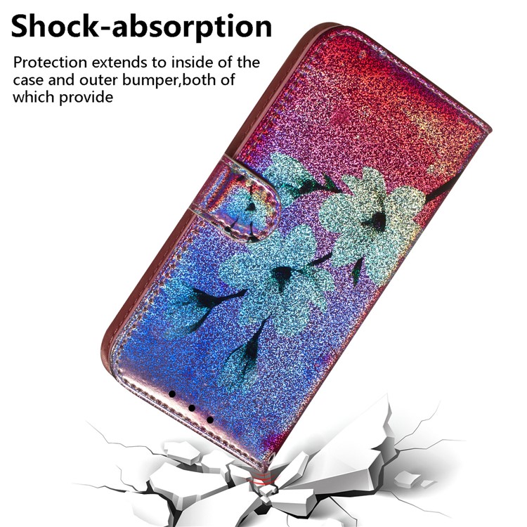 Musterdruck Magnetleder Brieftasche Für Google Pixel 4 XL - Blumen-5