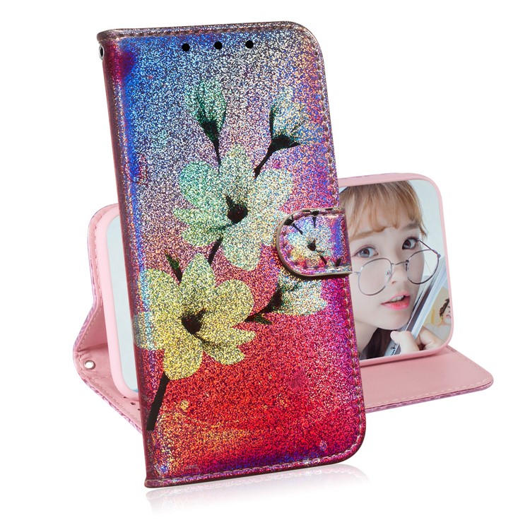 Musterdruck Magnetleder Brieftasche Für Google Pixel 4 XL - Blumen-7