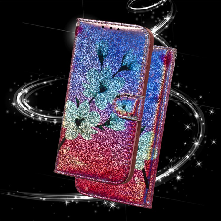 Musterdruck Magnetleder Brieftasche Für Google Pixel 4 XL - Blumen-9