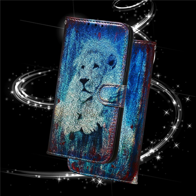 Pattern Printing Magnetic Leather Wallet Case for Google Pixel 4 XL - Lion-9