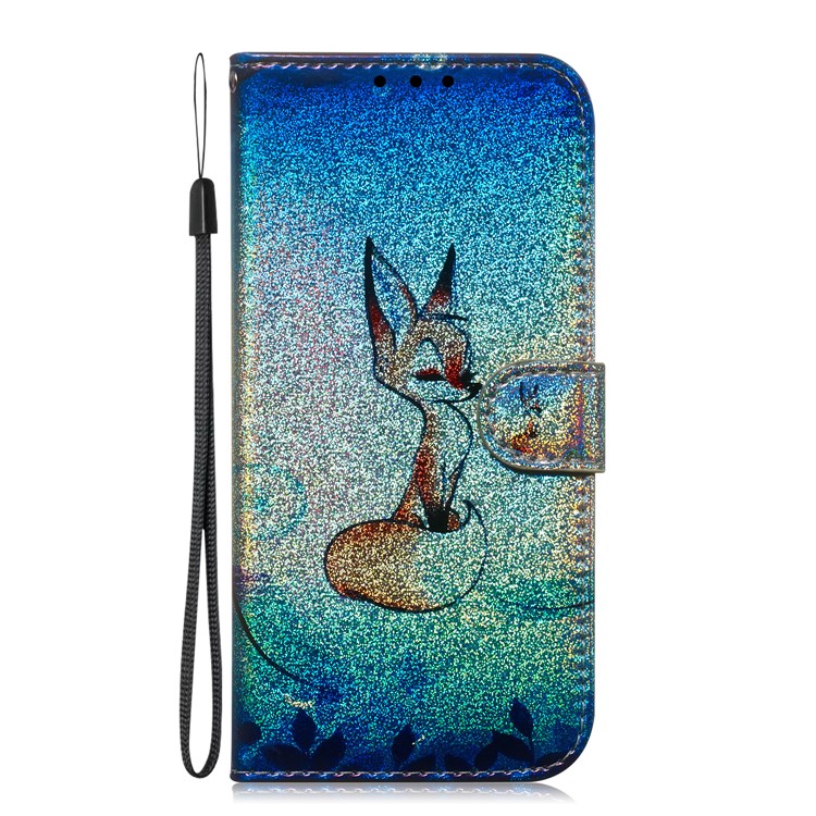 Pattern Printing Magnetic Leather Wallet Case for Google Pixel 4 XL - Fox-2
