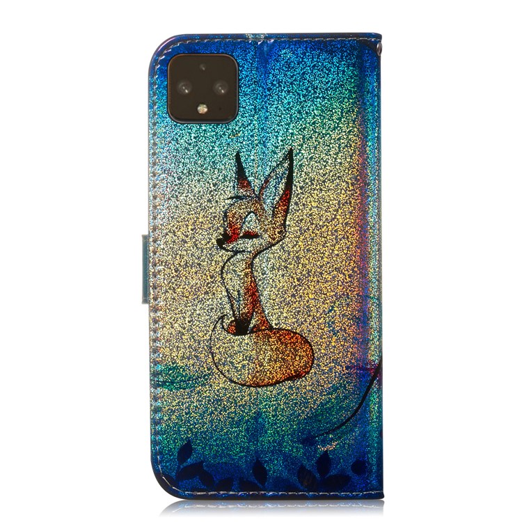 Pattern Printing Magnetic Leather Wallet Case for Google Pixel 4 XL - Fox-3
