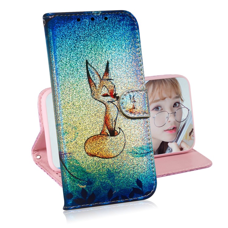 Pattern Printing Magnetic Leather Wallet Case for Google Pixel 4 XL - Fox-7