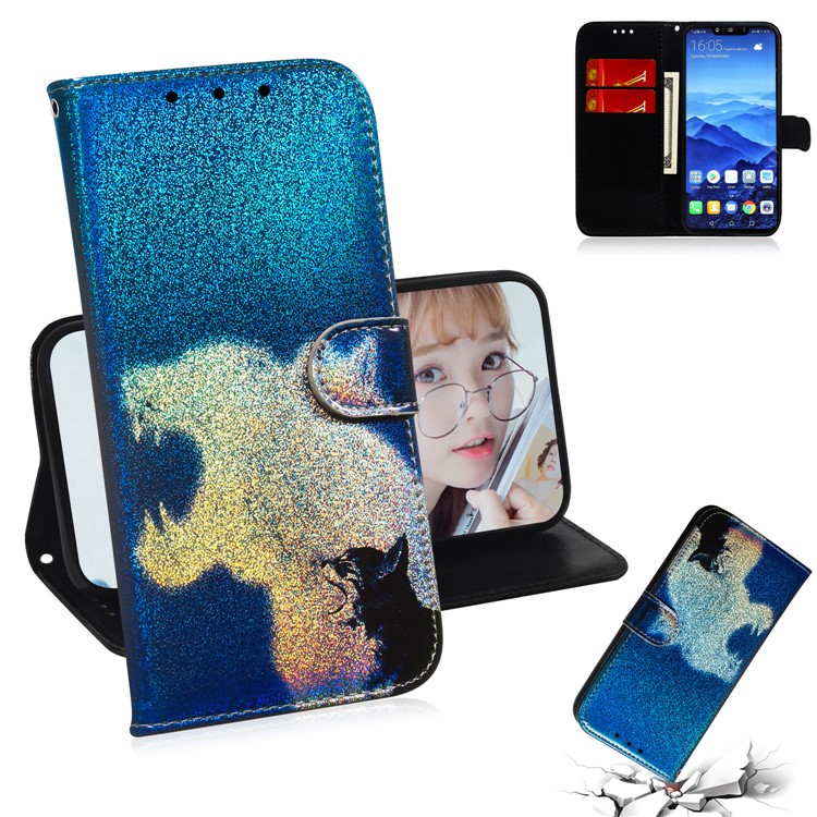 Pattern Printing Magnetic Leather Wallet Case for Google Pixel 4 XL - Cat-1