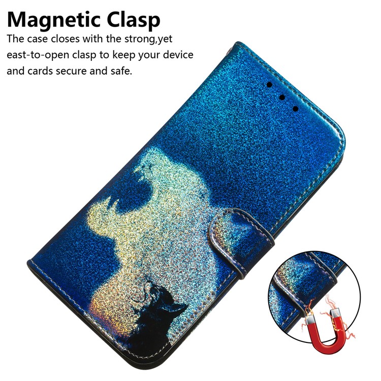 Pattern Printing Magnetic Leather Wallet Case for Google Pixel 4 XL - Cat-4