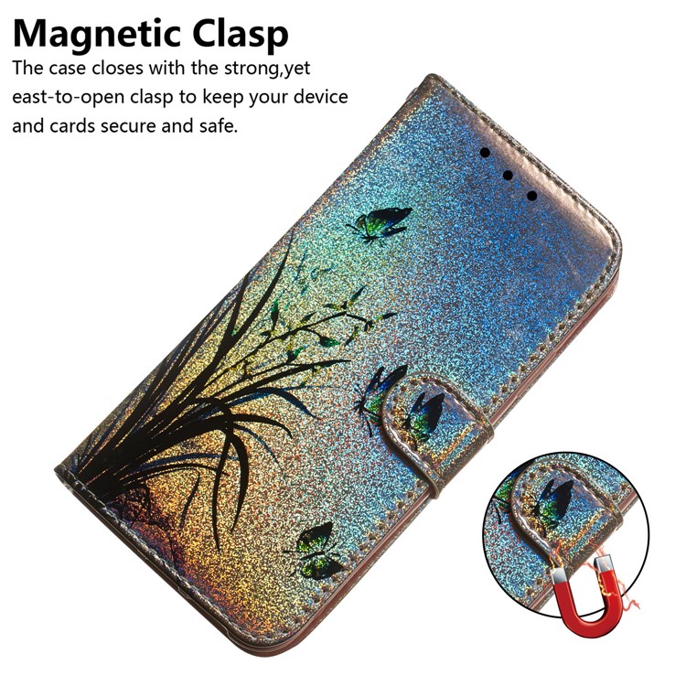 Pattern Printing Cell Phone Leather Wallet Case for Google Pixel 4 - Butterflies-4