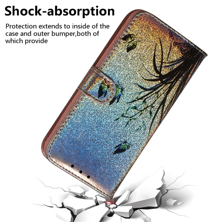 Pattern Printing Cell Phone Leather Wallet Case for Google Pixel 4 - Butterflies-5