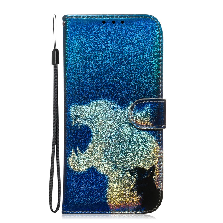 Шаблон Печати Сотовый Телефон Кожаный Чехол Кошелек Для Google Pixel 4 - Кошка-2