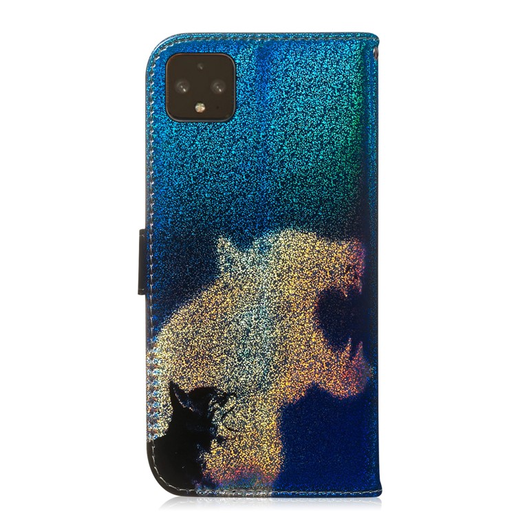 Шаблон Печати Сотовый Телефон Кожаный Чехол Кошелек Для Google Pixel 4 - Кошка-3