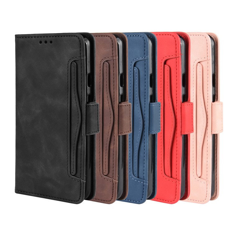 For Google Pixel 3a XL Leather Wallet Cell Casing with Multiple Card Slots - Black-12