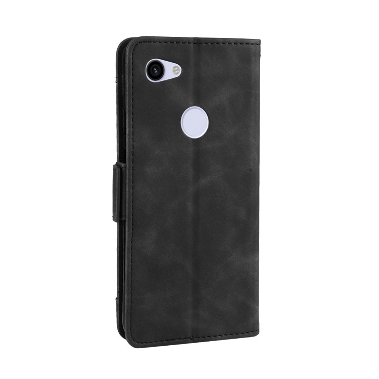 For Google Pixel 3a XL Leather Wallet Cell Casing with Multiple Card Slots - Black-6