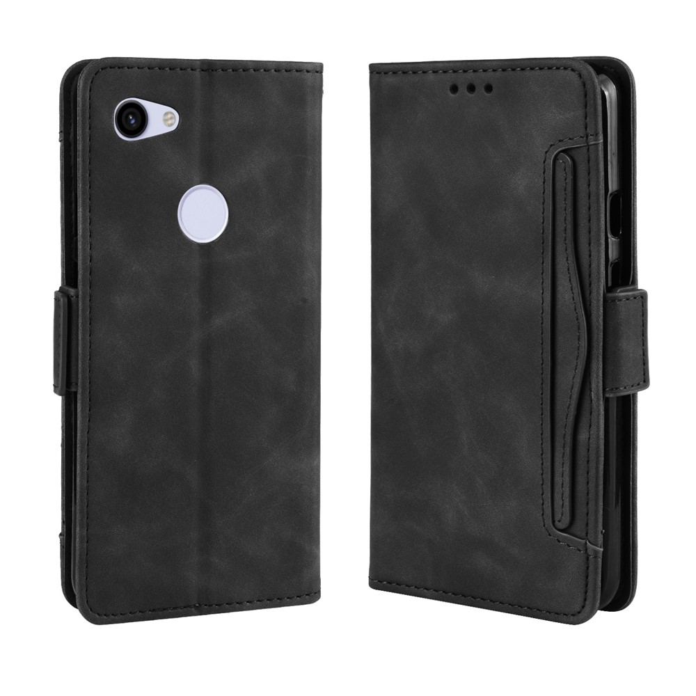 PU Leather Phone Case Covering with Many Card Slots for Google Pixel 3a - Black-7