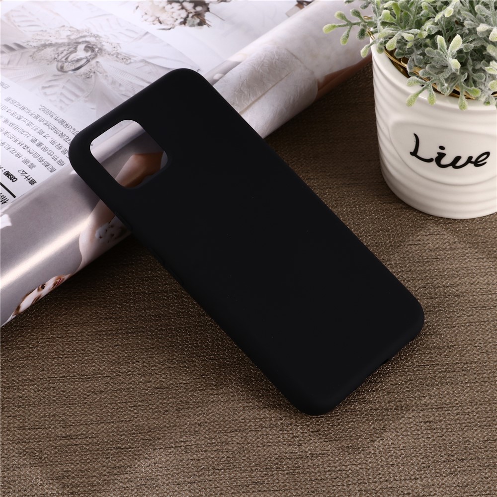 Soft Liquid Silicone Phone Back Cover for Google Pixel 4 XL - Black-4