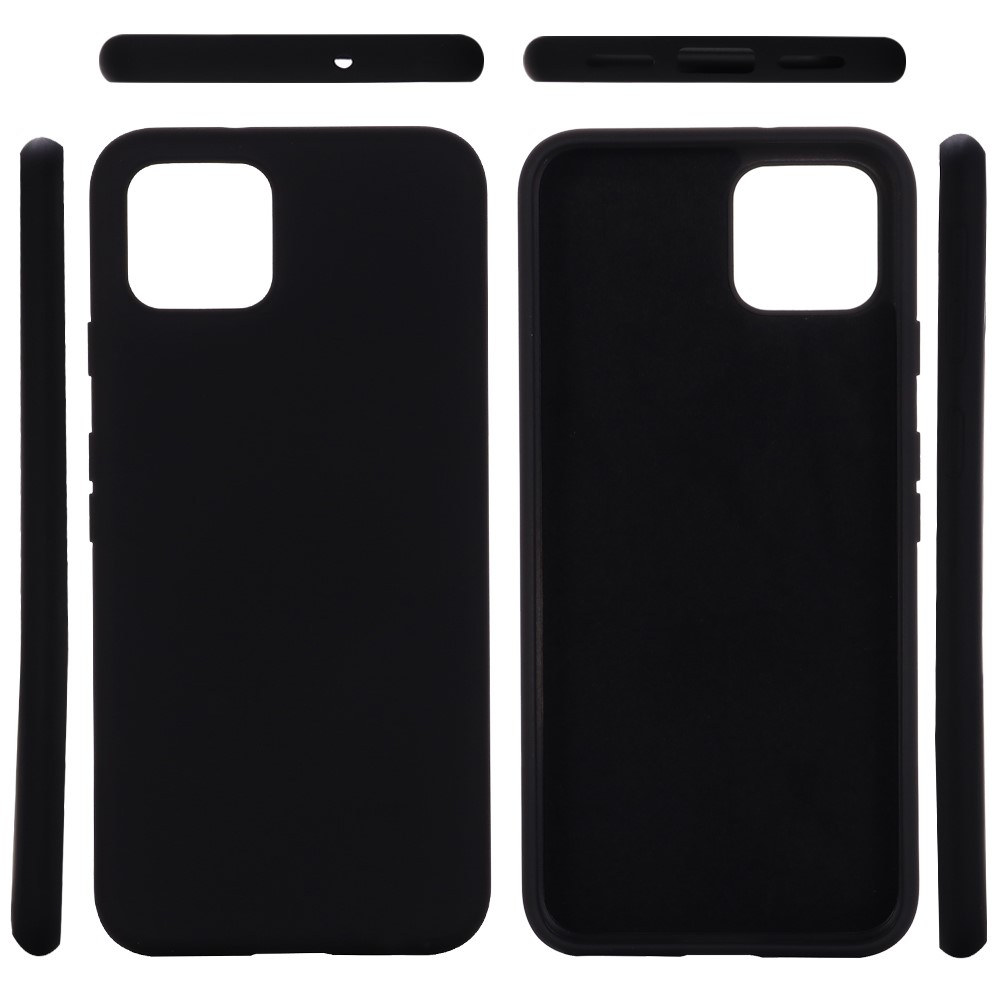 Soft Liquid Silicone Phone Back Cover for Google Pixel 4 XL - Black-5