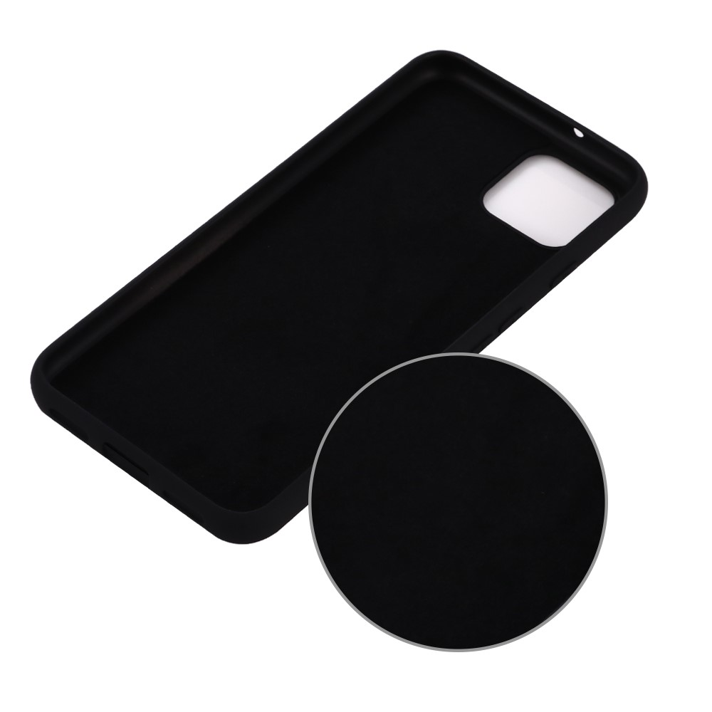 Copertura Posteriore Del Telefono In Silicone Liquido Morbido Per Google Pixel 4 - Nero-2