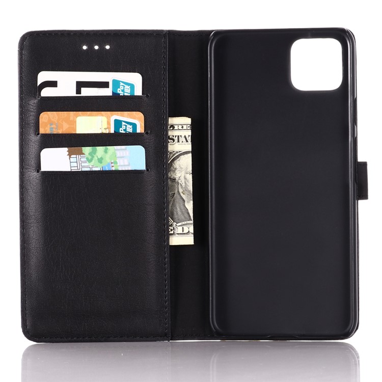 Custodia A Portafoglio In Pelle Vintage Cavallo Pazzo Per Google Pixel 4 XL - Nero-3