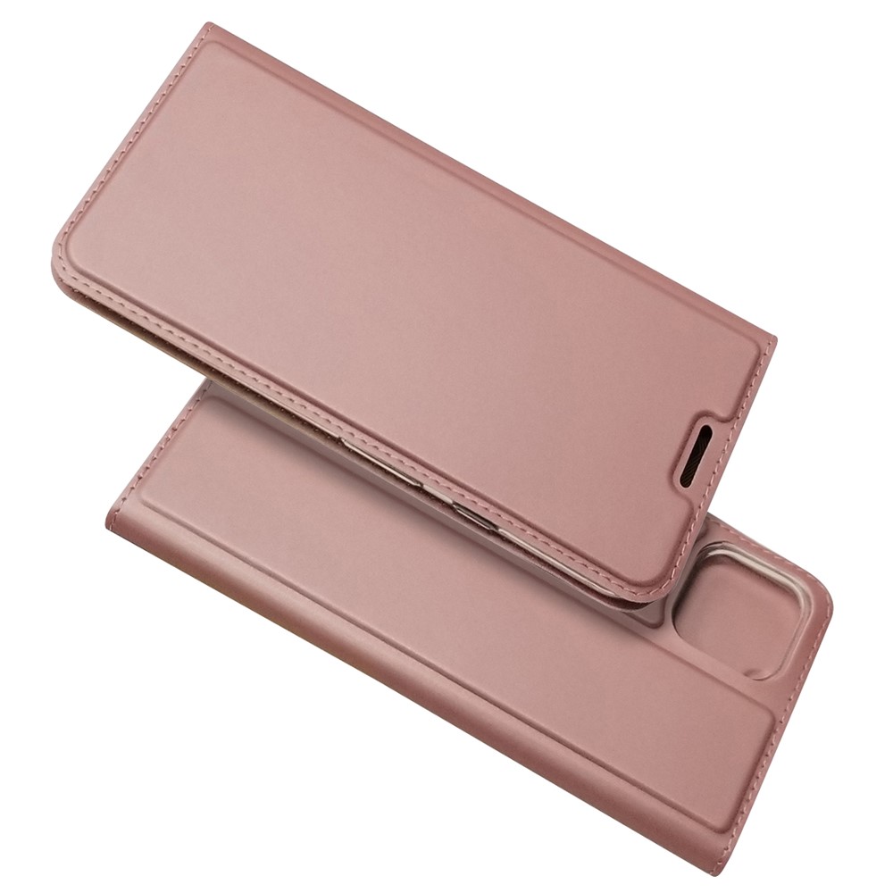 Magnetic Closure Leather Card Holder Phone Case for Google Pixel 4 XL - Rose Gold-1