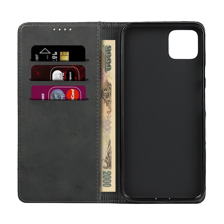 Auto-absorbed Leather Wallet Stand Phone Casing for Google Pixel 4 XL - Black-4