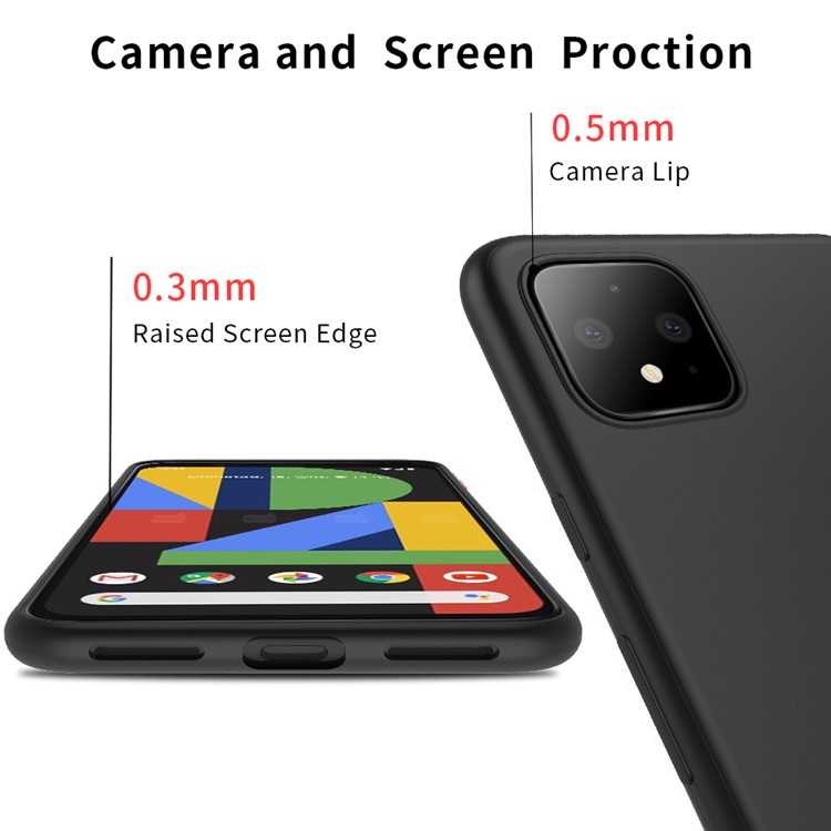 X-LEVEL Guardian Series Ultra-thin Matte TPU Case Phone Cover for Google Pixel 4 XL - Black-4