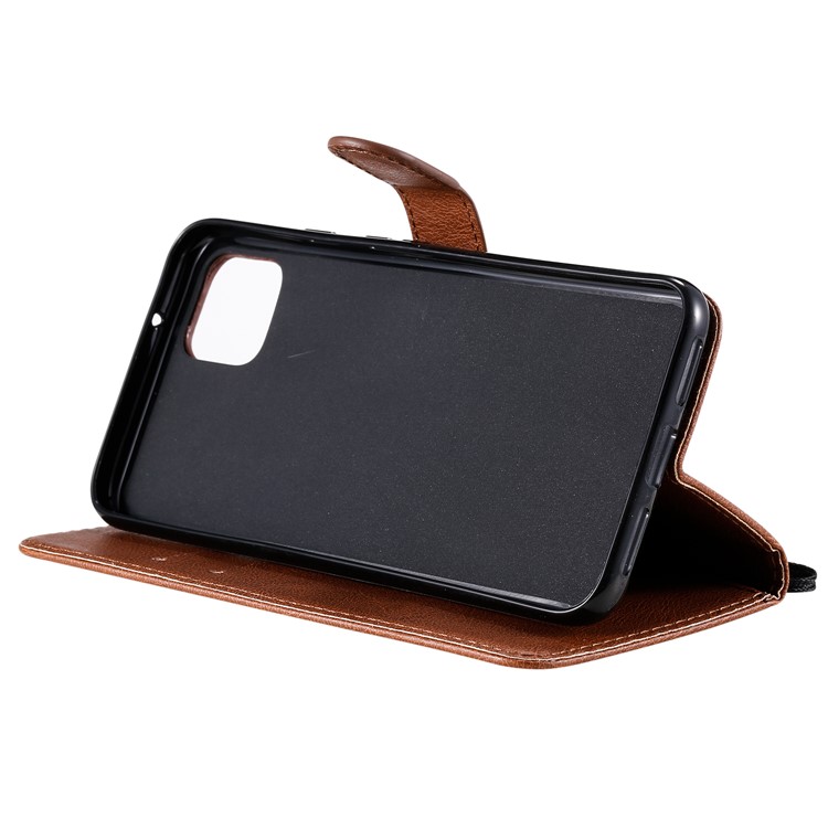 Wallet Leather Stand Case for Google Pixel 4 XL - Brown-7